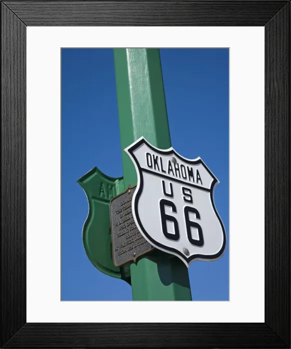 Framed Print : Route 66 sign Framed Print : Route 66 sign