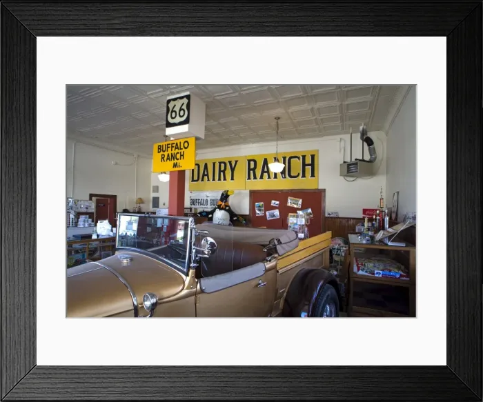 Framed Print : Afton Gas Station Museum Framed Print : Afton Gas Station Museum