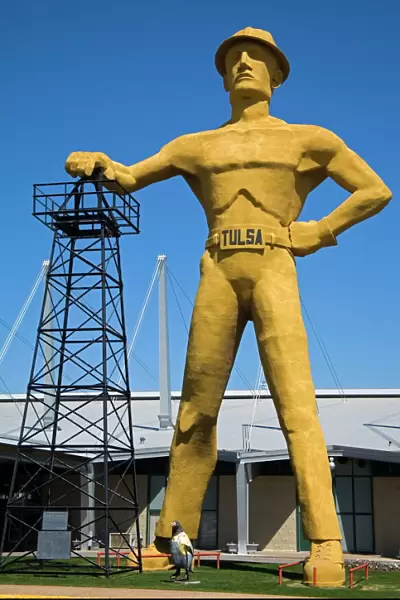 Golden Driller outside the Convention Center