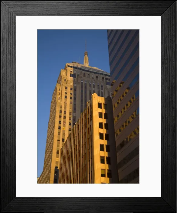 Framed Print : Sunset in Downtown Oklahoma City Framed Print : Sunset in Downtown Oklahoma City