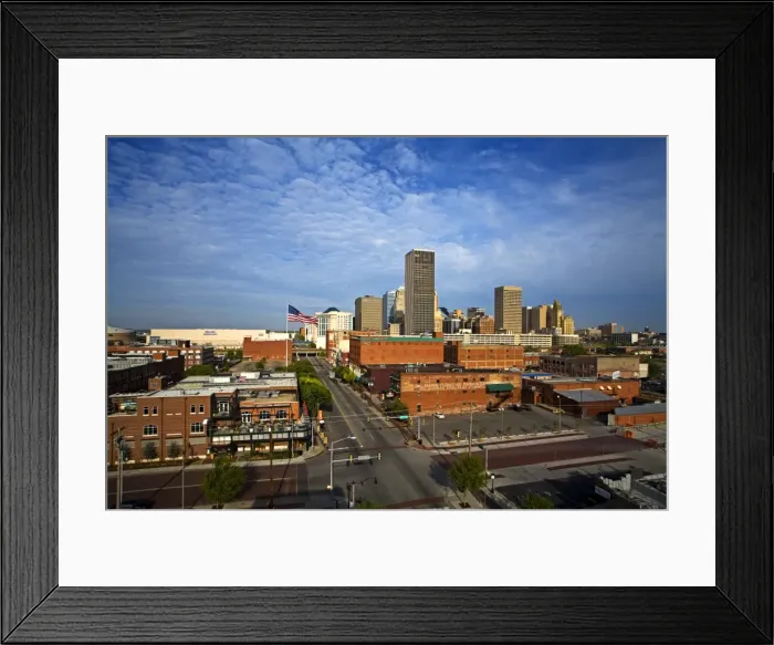 Framed Print : Oklahoma City viewed from Bricktown District Framed Print : Oklahoma City viewed from Bricktown District