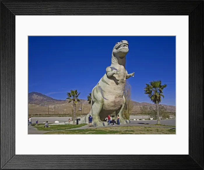 Framed Print : Dinosaur roadside attraction at Cabazon Framed Print : Dinosaur roadside attraction at Cabazon