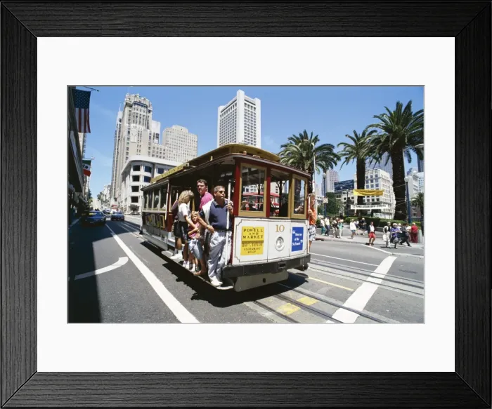 Framed Print : Cable car, Union Square area Framed Print : Cable car, Union Square area