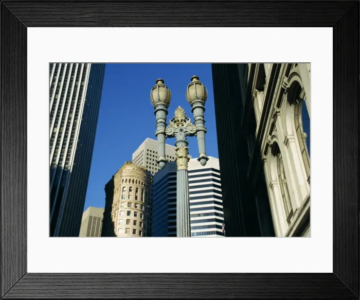 Framed Print : Street lamp and assorted architecture Framed Print : Street lamp and assorted architecture
