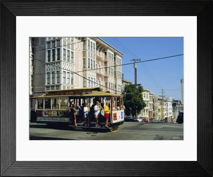 Framed Print : Cable car on Nob Hill Framed Print : Cable car on Nob Hill