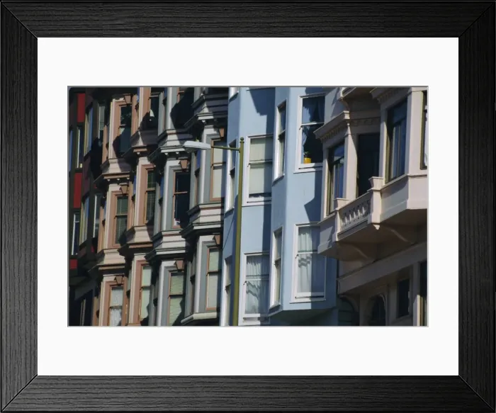 Framed Print : 19th century terrace facades Framed Print : 19th century terrace facades