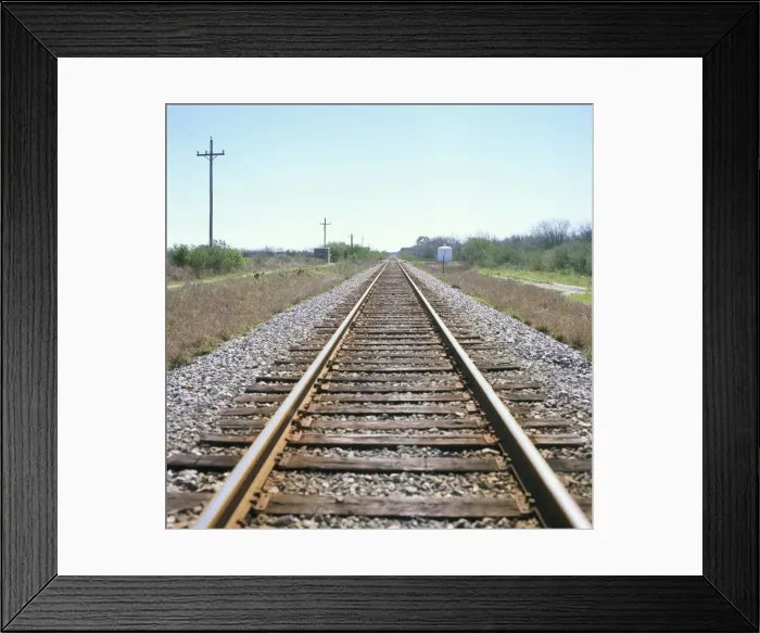 Framed Print : Rail tracks near Austin Framed Print : Rail tracks near Austin