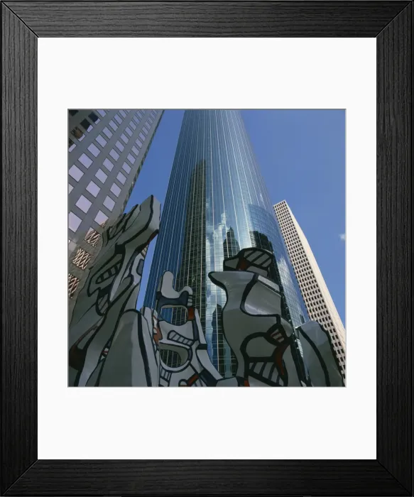 Framed Print : Miro sculpture with skyscrapers in the background Framed Print : Miro sculpture with skyscrapers in the background