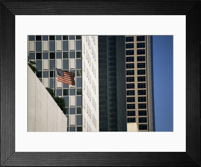 Framed Print : Stars and Stripes and skyscrapers Framed Print : Stars and Stripes and skyscrapers