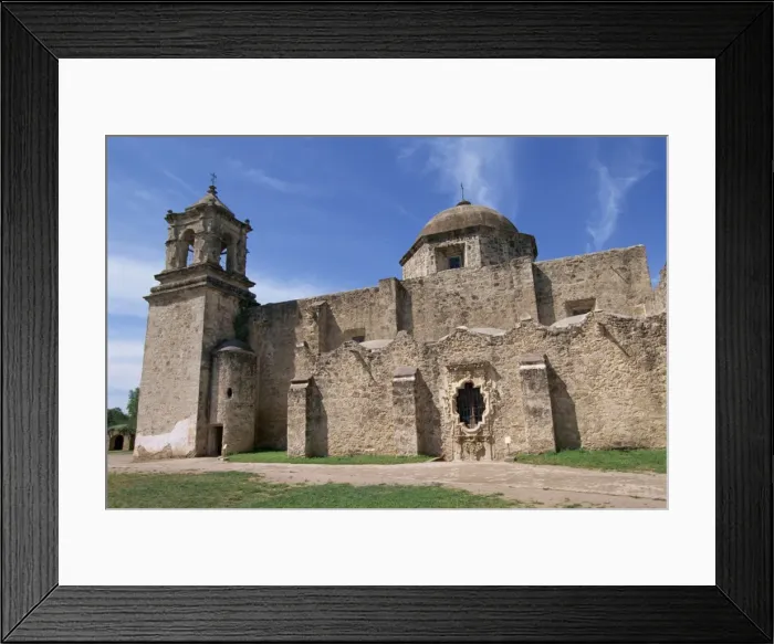 Framed Print : The walls, bell tower and dome of the San Jose Mission Framed Print : The walls, bell tower and dome of the San Jose Mission