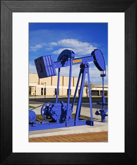 Framed Print : Oil Well & Civic Center Framed Print : Oil Well & Civic Center