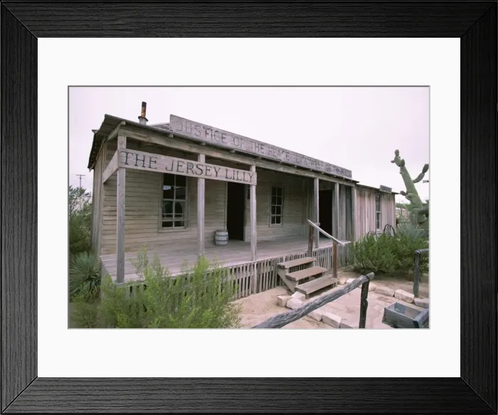 Framed Print : Bar and courthouse of the famous Judge Roy Bean Framed Print : Bar and courthouse of the famous Judge Roy Bean