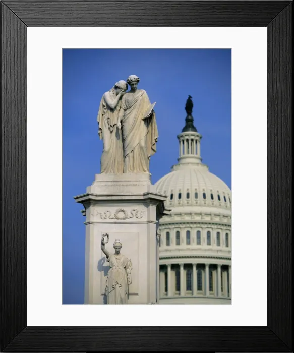 Framed Print : Statue on Capitol Hill, Washington D Framed Print : Statue on Capitol Hill, Washington D