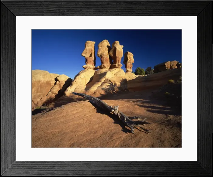 Framed Print : Sculptured rock formations Framed Print : Sculptured rock formations