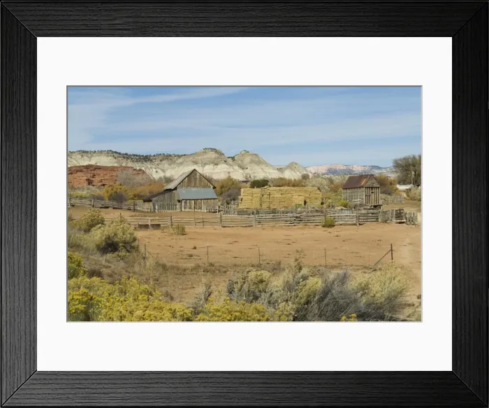 Framed Print : _LEF5235. Farm buildings near Kodachrome Basin State Park Framed Print : _LEF5235. Farm buildings near Kodachrome Basin State Park