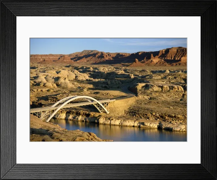 Framed Print : Hite Crossing Bridge where State Highway 95 crosses Framed Print : Hite Crossing Bridge where State Highway 95 crosses