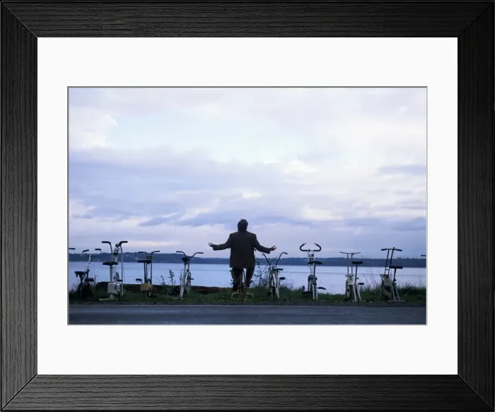 Framed Print : Exercising beside the water Framed Print : Exercising beside the water