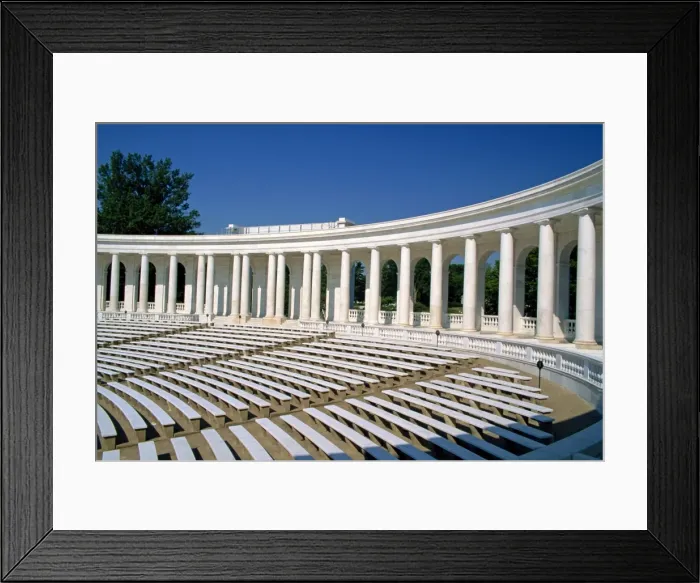 Framed Print : The colonnaded amphitheater of the Arlington Cemetery in Virginia Framed Print : The colonnaded amphitheater of the Arlington Cemetery in Virginia