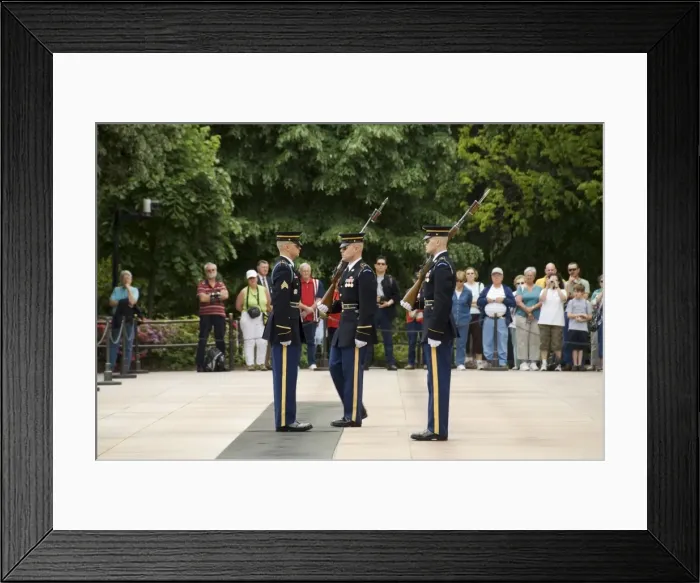 Framed Print : Changing the guards ceremony at the Tomb of the Unknown Soldier