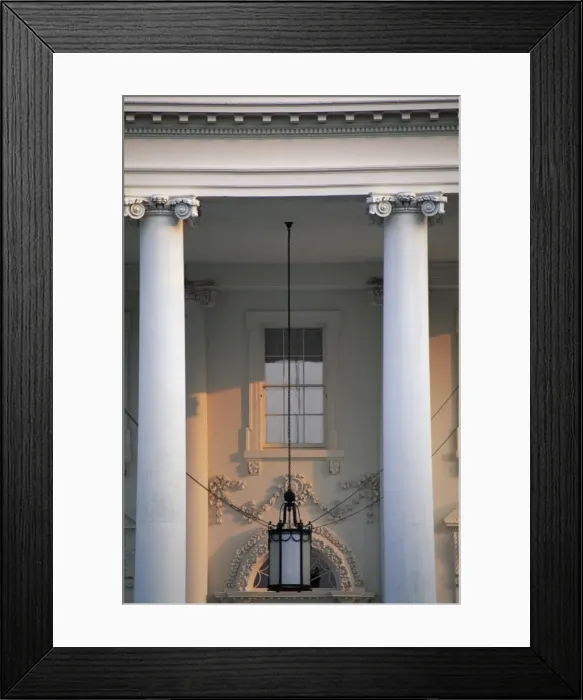 Framed Print : Detail of the White House, Washington D Framed Print : Detail of the White House, Washington D