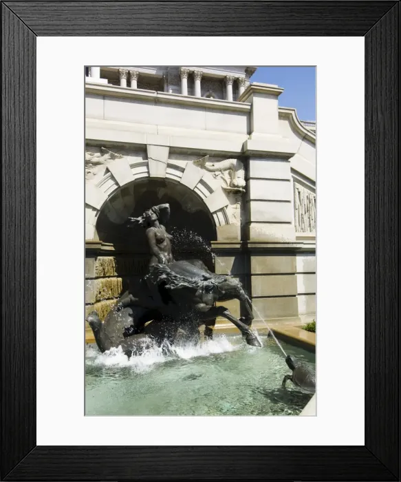 Framed Print : Fountains at the Library of Congress, Washington D Framed Print : Fountains at the Library of Congress, Washington D