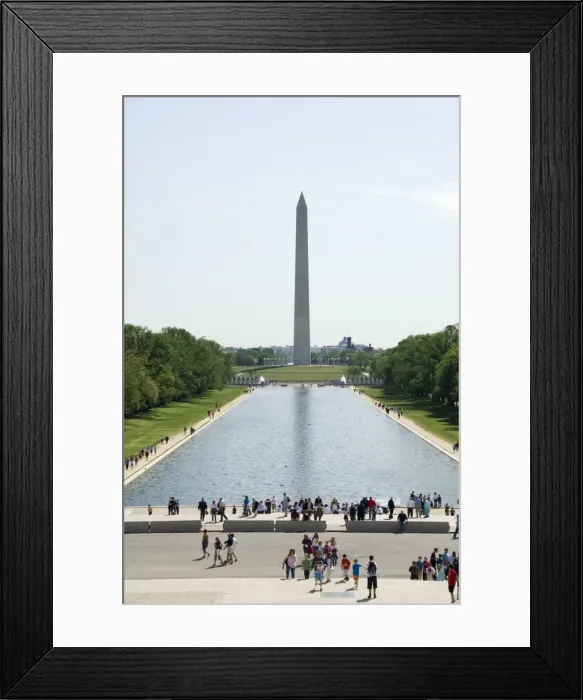 Framed Print : Washington Monument from the Lincoln Memorial, Washington D Framed Print : Washington Monument from the Lincoln Memorial, Washington D