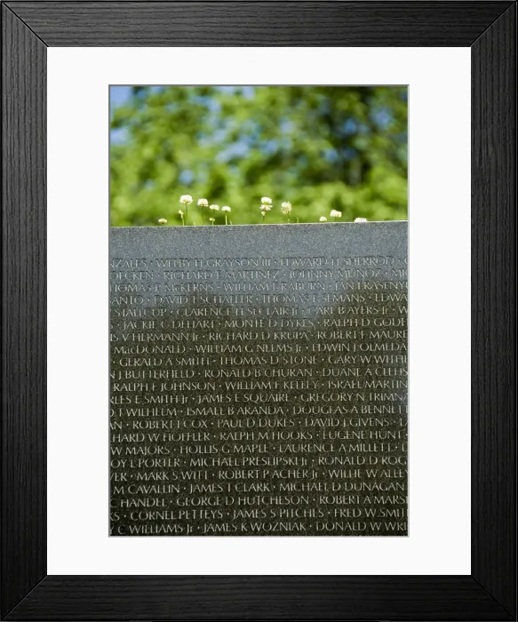 Framed Print : Vietnam Veterans Memorial Wall, Washington D Framed Print : Vietnam Veterans Memorial Wall, Washington D