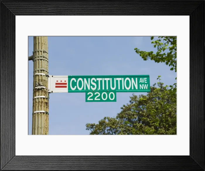 Framed Print : Constitution Avenue, Washington D Framed Print : Constitution Avenue, Washington D