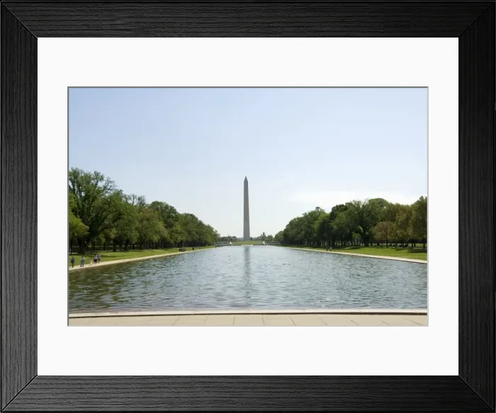 Framed Print : Washington Mounument from the Lincoln Memorial, Washington D Framed Print : Washington Mounument from the Lincoln Memorial, Washington D