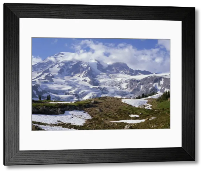 Framed Print : Nisqually Glacier in foreground Framed Print : Nisqually Glacier in foreground