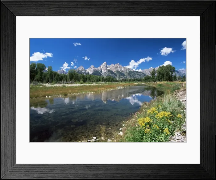 Framed Print : View from Schwabachers Landing across the Snake River Framed Print : View from Schwabachers Landing across the Snake River