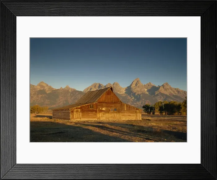 Framed Print : Historic barn and the Teton Range Framed Print : Historic barn and the Teton Range