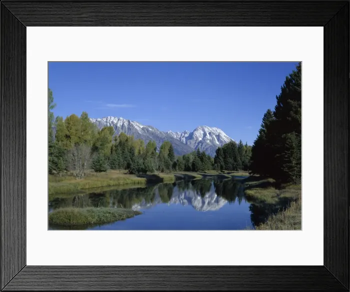 Framed Print : Teton mountains looking towards Schwabachers Landing Framed Print : Teton mountains looking towards Schwabachers Landing