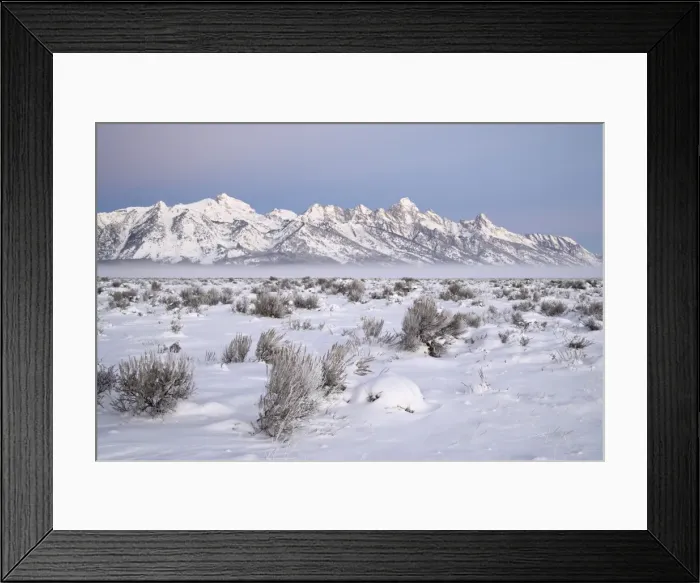 Framed Print : Teton range at dawn in winter Framed Print : Teton range at dawn in winter
