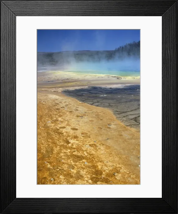 Framed Print : Geyserite terraces coloured by algal mats Framed Print : Geyserite terraces coloured by algal mats