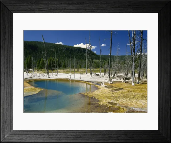 Framed Print : Hot pool and geyerite deposits Framed Print : Hot pool and geyerite deposits