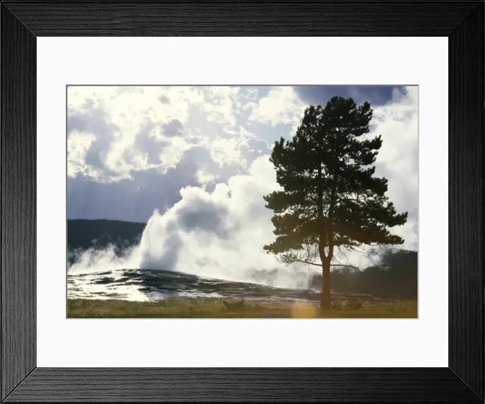 Framed Print : Geothermal steam from geyser vent between eruptions Framed Print : Geothermal steam from geyser vent between eruptions