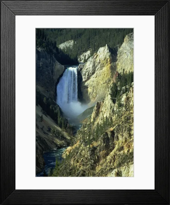 Framed Print : Waterfall, Grand Canyon of the Yellowstone Framed Print : Waterfall, Grand Canyon of the Yellowstone