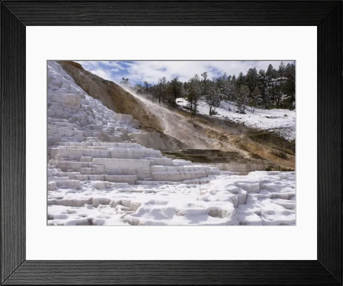Framed Print : SP022446. Mammoth Hot Springs under snow, Yellowstone National Park Framed Print : SP022446. Mammoth Hot Springs under snow, Yellowstone National Park
