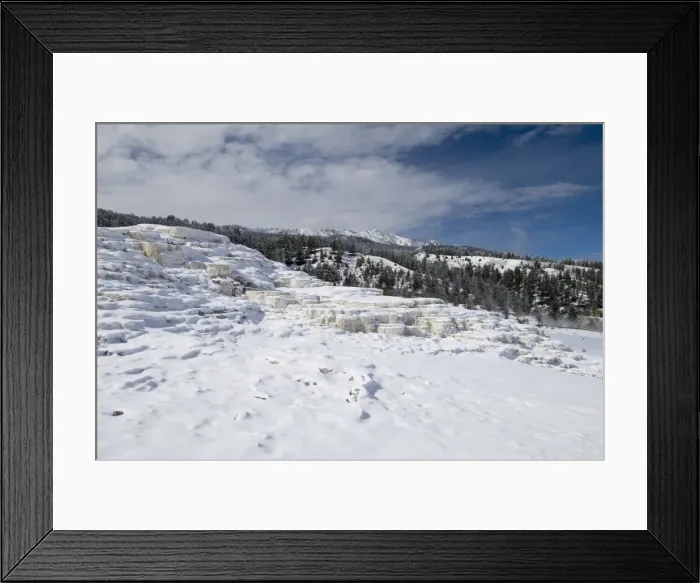 Framed Print : SP022437. Mammoth Hot Springs under snow, Yellowstone National Park Framed Print : SP022437. Mammoth Hot Springs under snow, Yellowstone National Park
