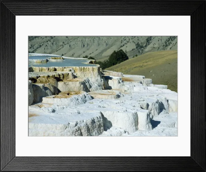 Framed Print : Limestone terraces formed by volcanic water depositing Framed Print : Limestone terraces formed by volcanic water depositing