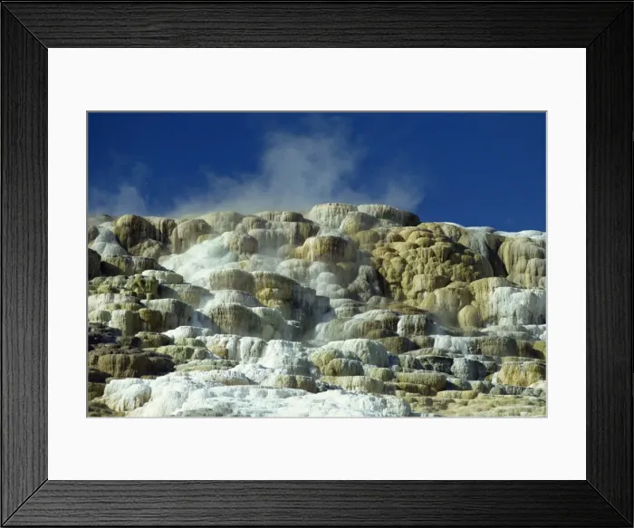 Framed Print : Close-up of the limestone terraces formed by volcanic Framed Print : Close-up of the limestone terraces formed by volcanic