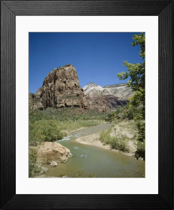 Framed Print : Angels Landing and Virgin River Framed Print : Angels Landing and Virgin River