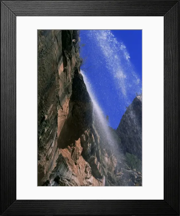Framed Print : Rock face and waterfalls Framed Print : Rock face and waterfalls