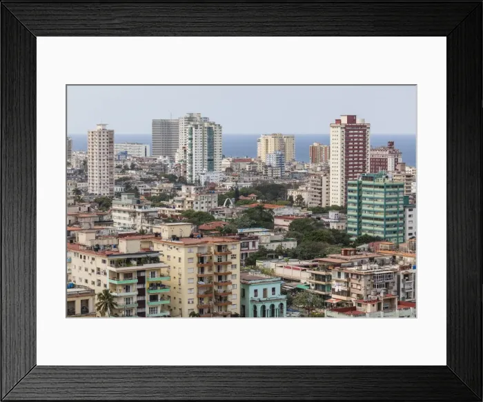 Framed Print : Cityscape view looking west of the town of Vedado, taken from the roof of the Hotel Nacional Framed Print : Cityscape view looking west of the town of Vedado, taken from the roof of the Hotel Nacional