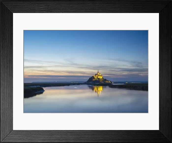 Framed Print : Le Mont-Saint-Michel at sunset, UNESCO World Heritage Site, Manche Department, Normandy Framed Print : Le Mont-Saint-Michel at sunset, UNESCO World Heritage Site, Manche Department, Normandy