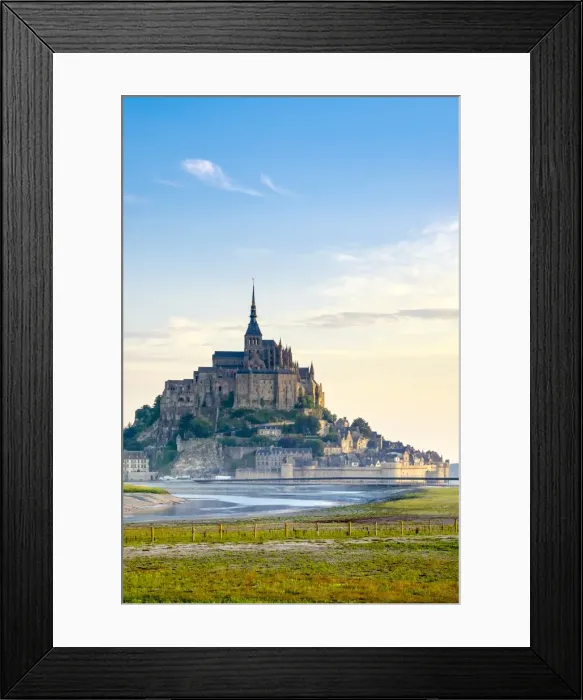 Framed Print : Le Mont-Saint-Michel at sunrise, UNESCO World Heritage Site, Manche Department, Normandy Framed Print : Le Mont-Saint-Michel at sunrise, UNESCO World Heritage Site, Manche Department, Normandy