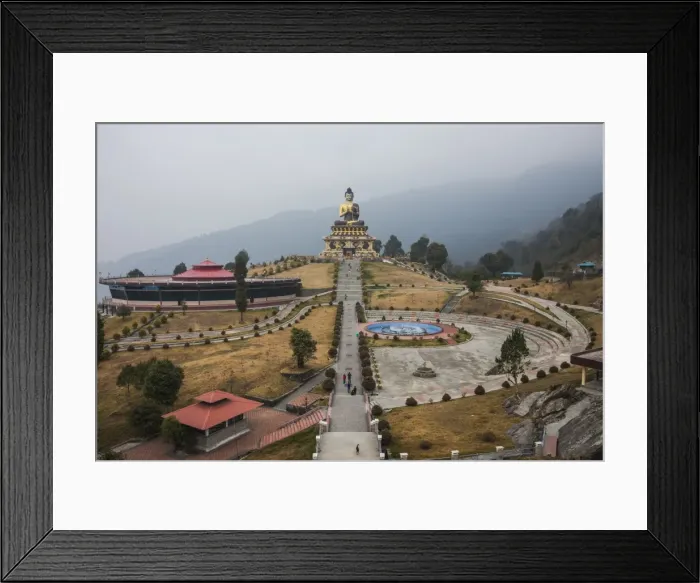 Framed Print : The Buddha Park of Ravangla (Tathagata Tsal) with 130-foot high statue of the Buddha Framed Print : The Buddha Park of Ravangla (Tathagata Tsal) with 130-foot high statue of the Buddha