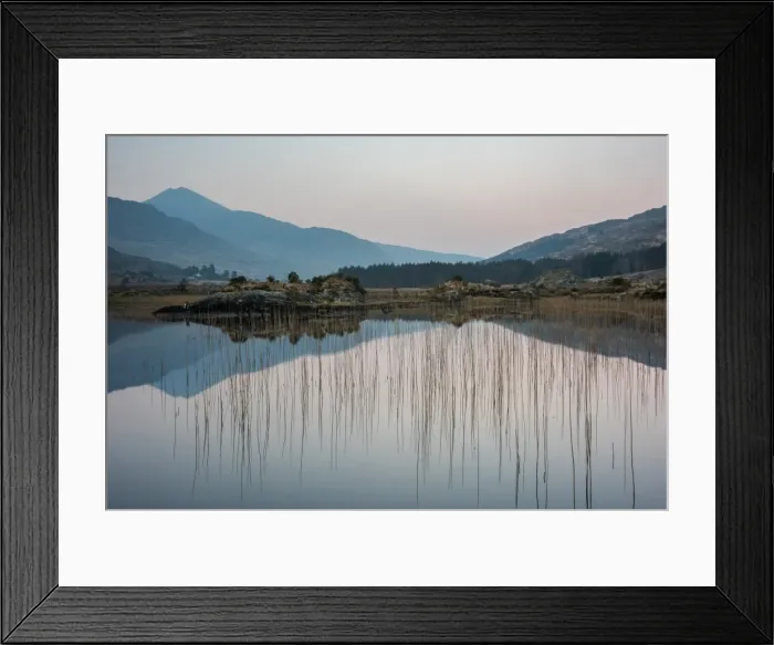 Framed Print : Lake reflection, Cummeenduff Lake, Black Valley, Killarney, County Kerry, Munster Framed Print : Lake reflection, Cummeenduff Lake, Black Valley, Killarney, County Kerry, Munster