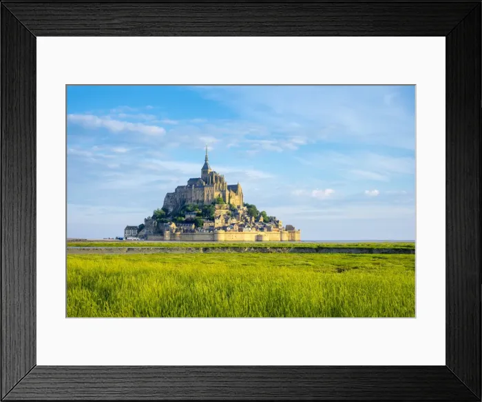 Framed Print : Le Mont-Saint-Michel, UNESCO World Heritage Site, Manche, Normandy, France, Europe